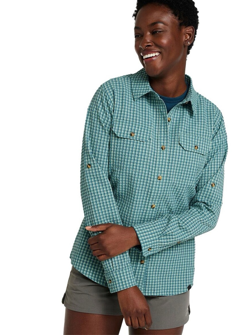 L.L. Bean No Fly Zone Plaid Explorer Button-Down Shirt